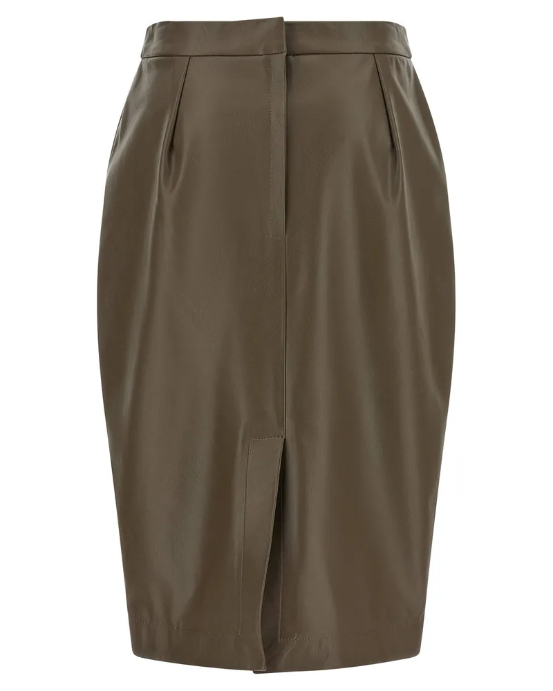Stella McCartney High-Waist Pencil Skirt — Brown Brown