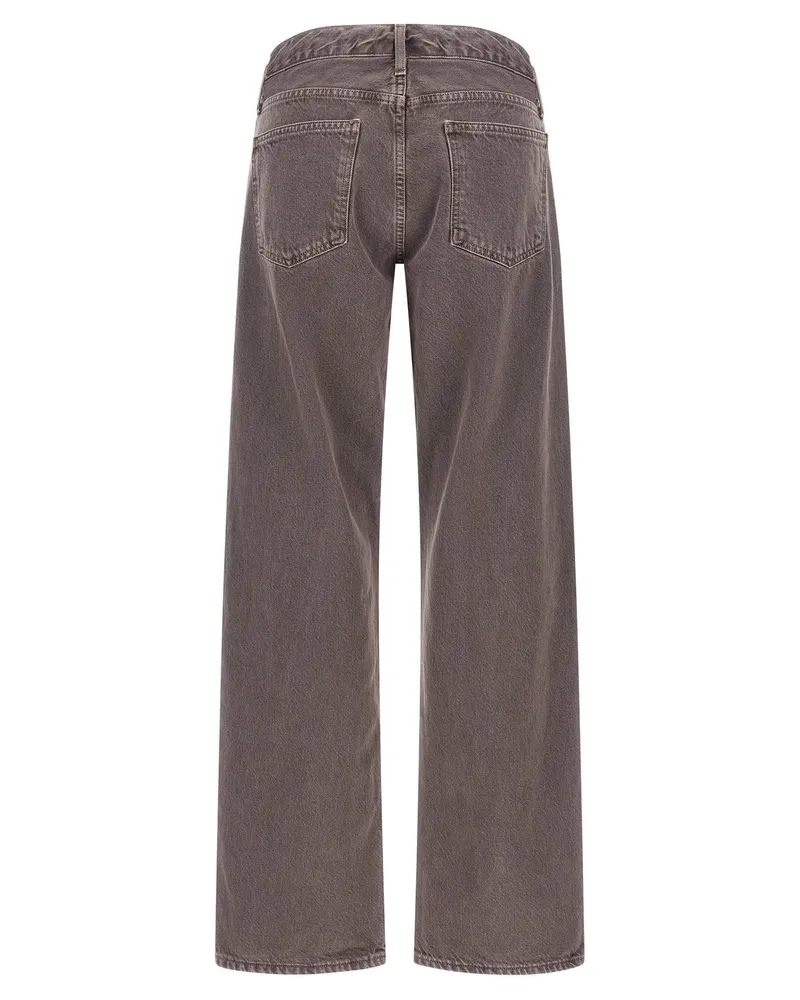 AGOLDE Low Rise Vintage Wash Jeans — Gray Gray