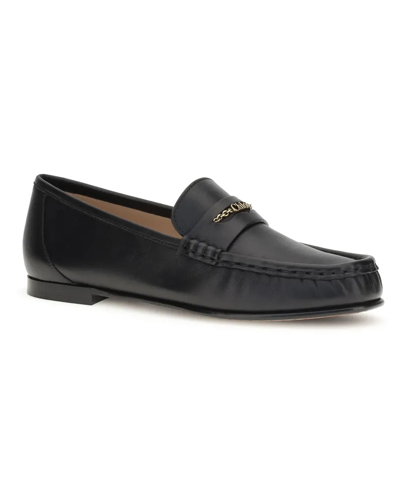 Chloé Women's Leather Loafers Black Calfskin 