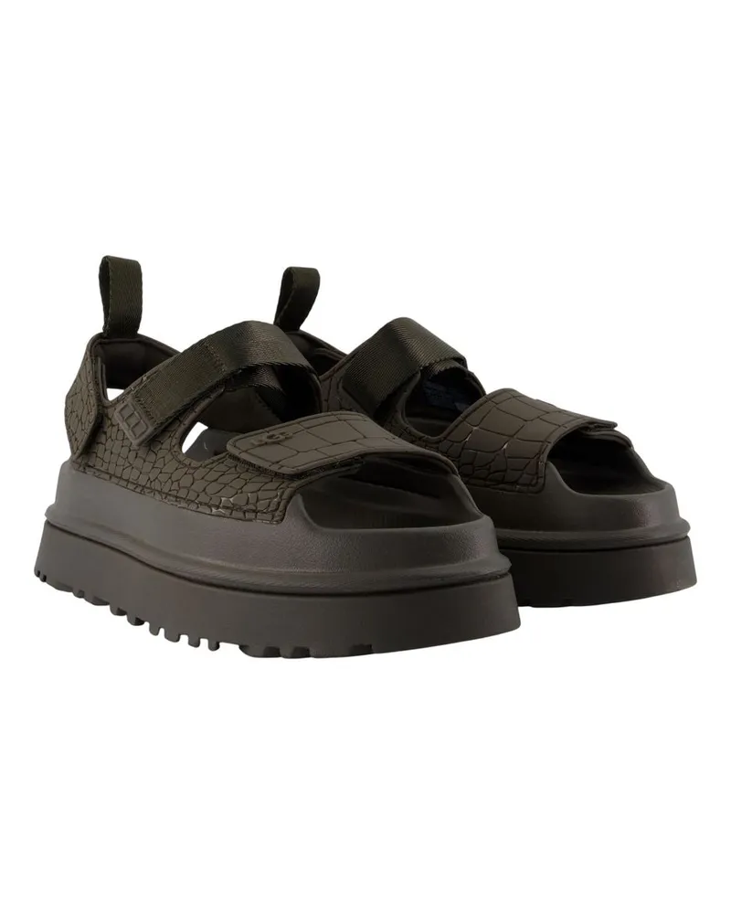 UGG Women's Goldenglow Embossed Sandals -  Synthetic Dark Green Shoes Green