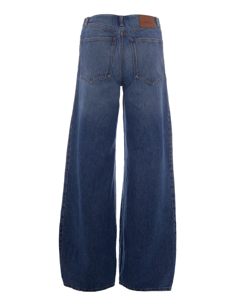SPORTMAX Women's Jeans Dora Midnight Blue Cotton Blue