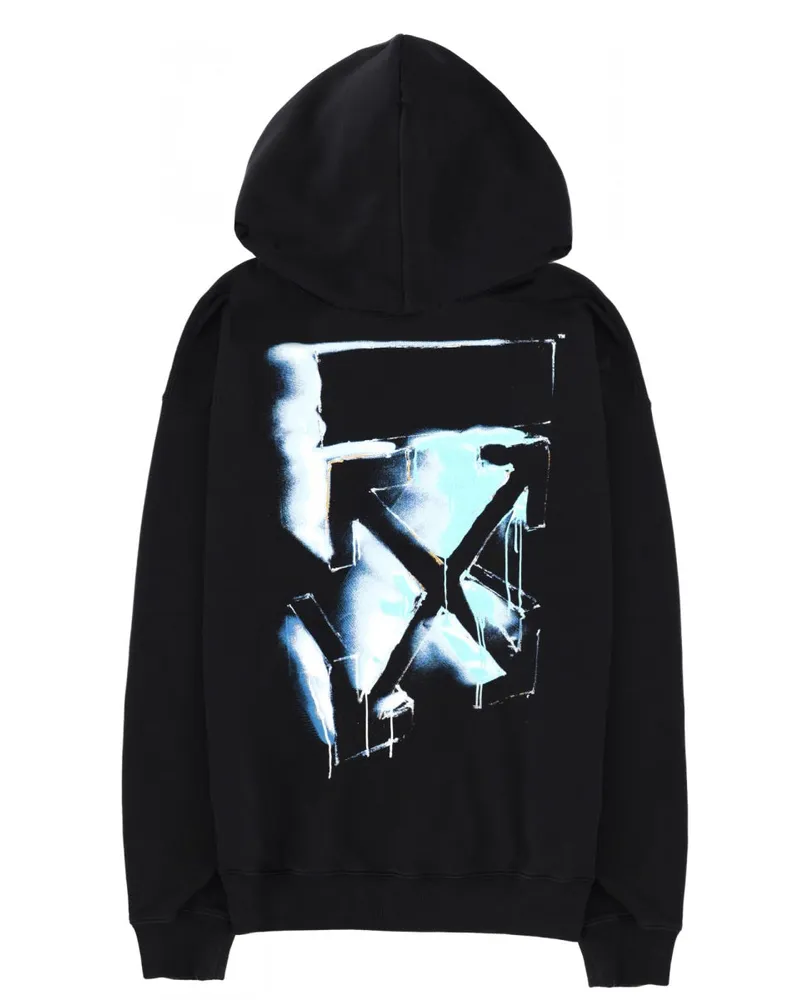 OFF-WHITE Logo-Print Cotton Sweatshirt — Black Black