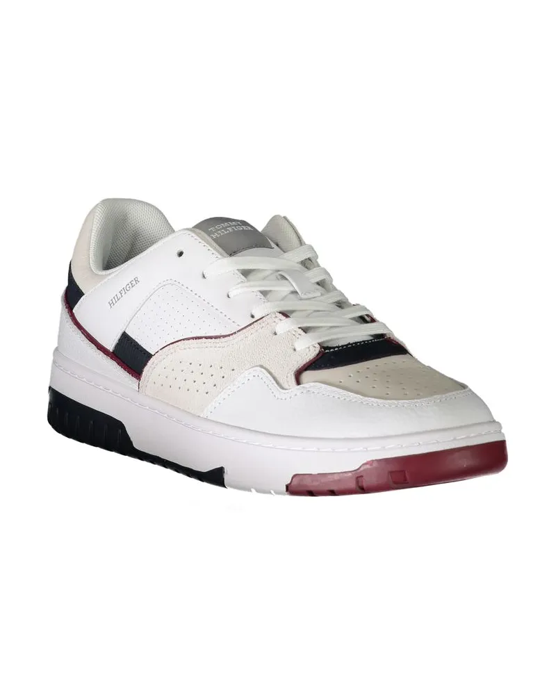 Tommy Hilfiger Colorblock Leather & Polyurethane Sneaker — White White