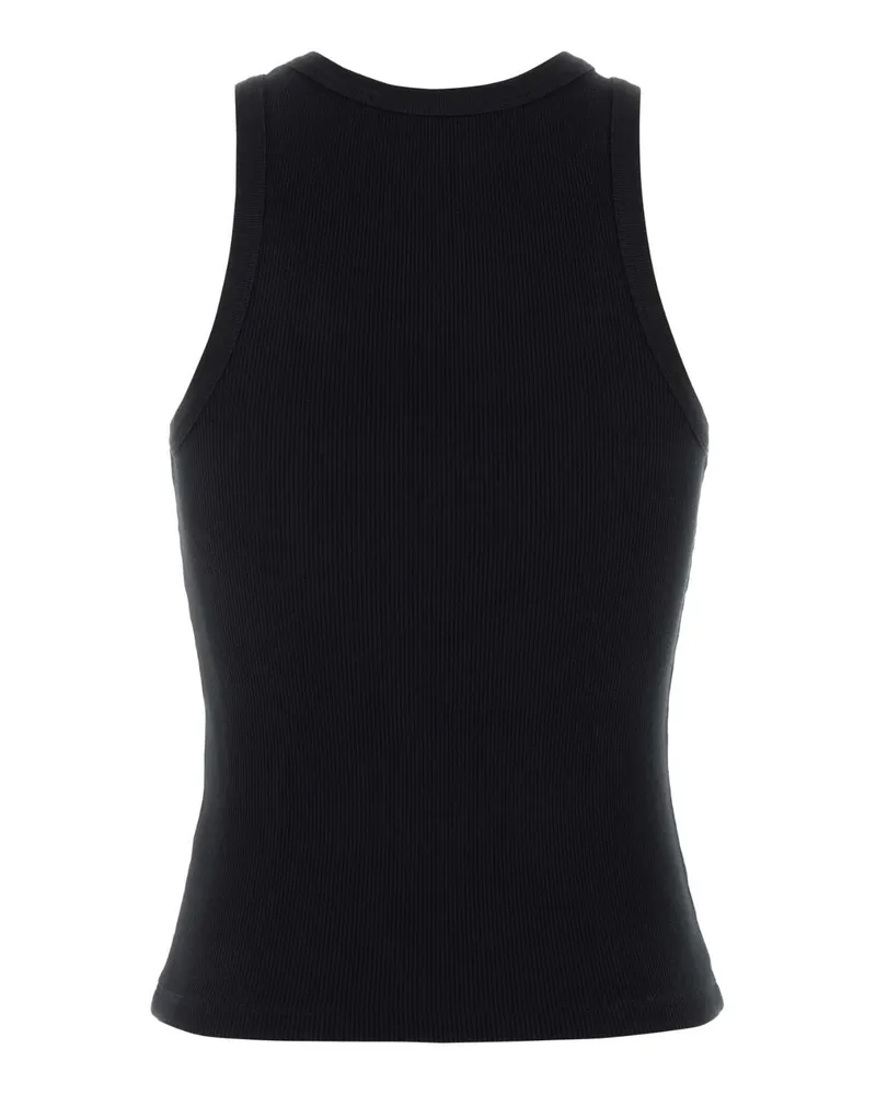 Givenchy Women's Logo-Embroidered Stretch Cotton Tank Top Black Elastane Sweater Black