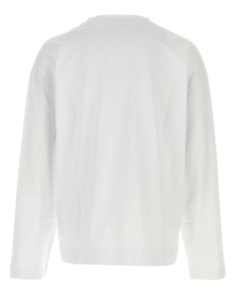 Dries van Noten Men's White Cotton Oversize Hegland T-Shirt Exterior Exterior: T-shirts And Polos White