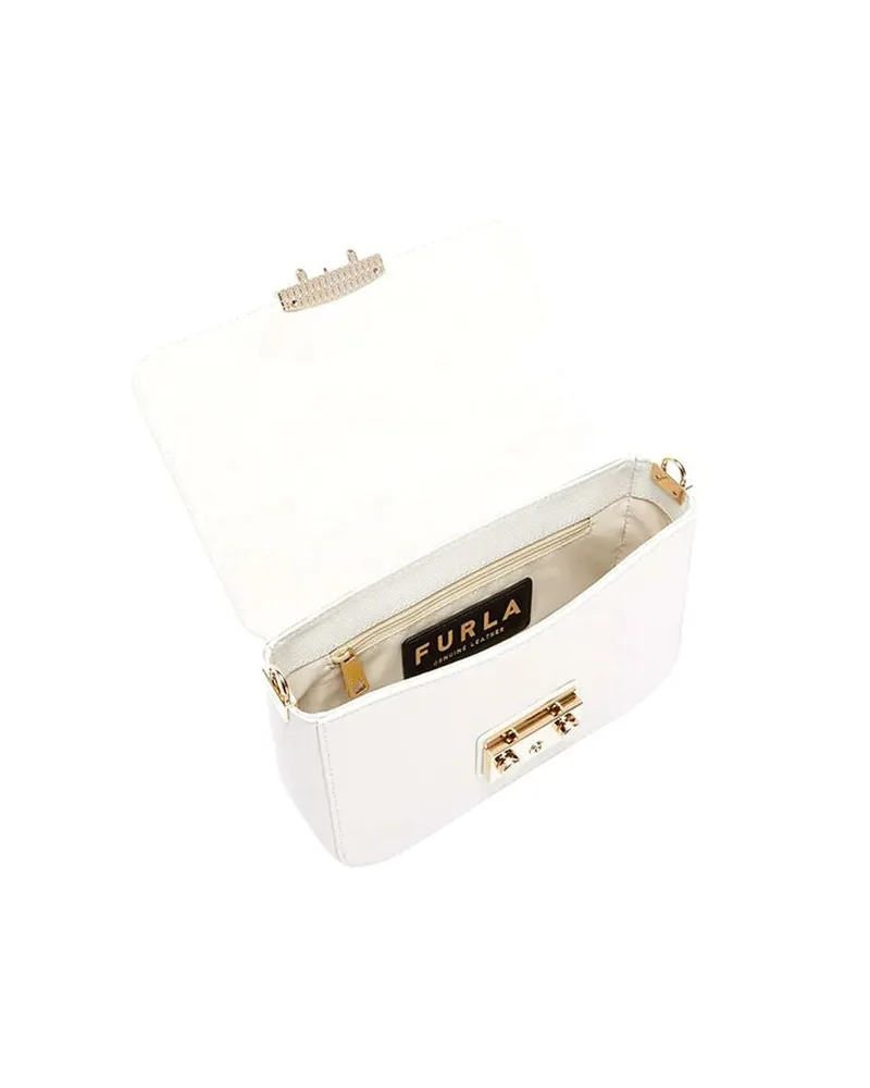 Furla Women's Crossbody Bag White Leather - Crossbody-Bags White