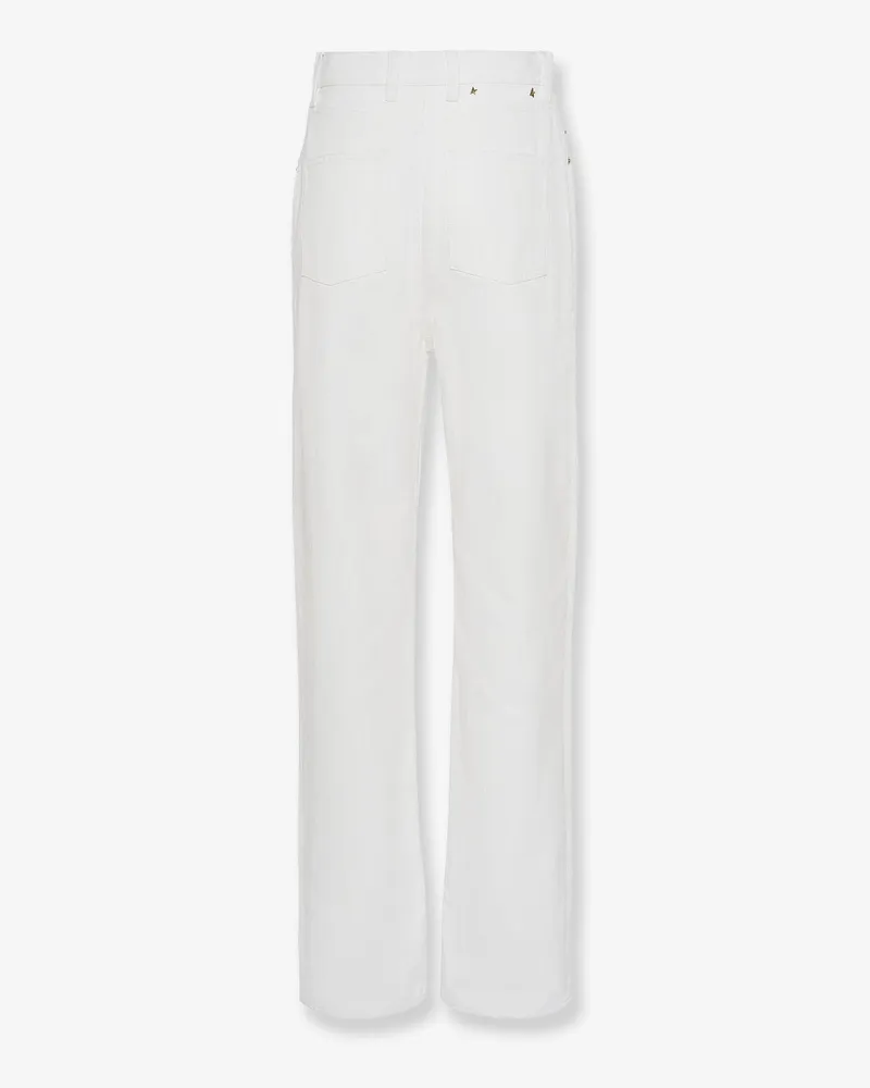 Golden Goose Women's Denim Trousers White Cotton Jean White