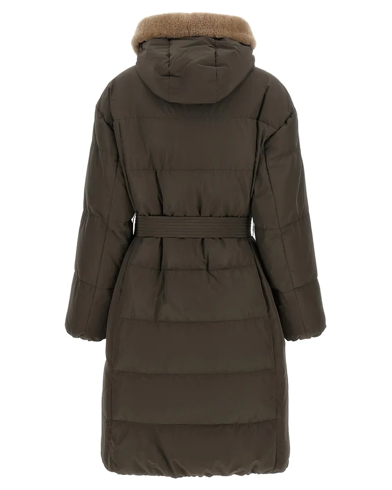 Brunello Cucinelli Boudin Down Jacket — Olive Green Olive