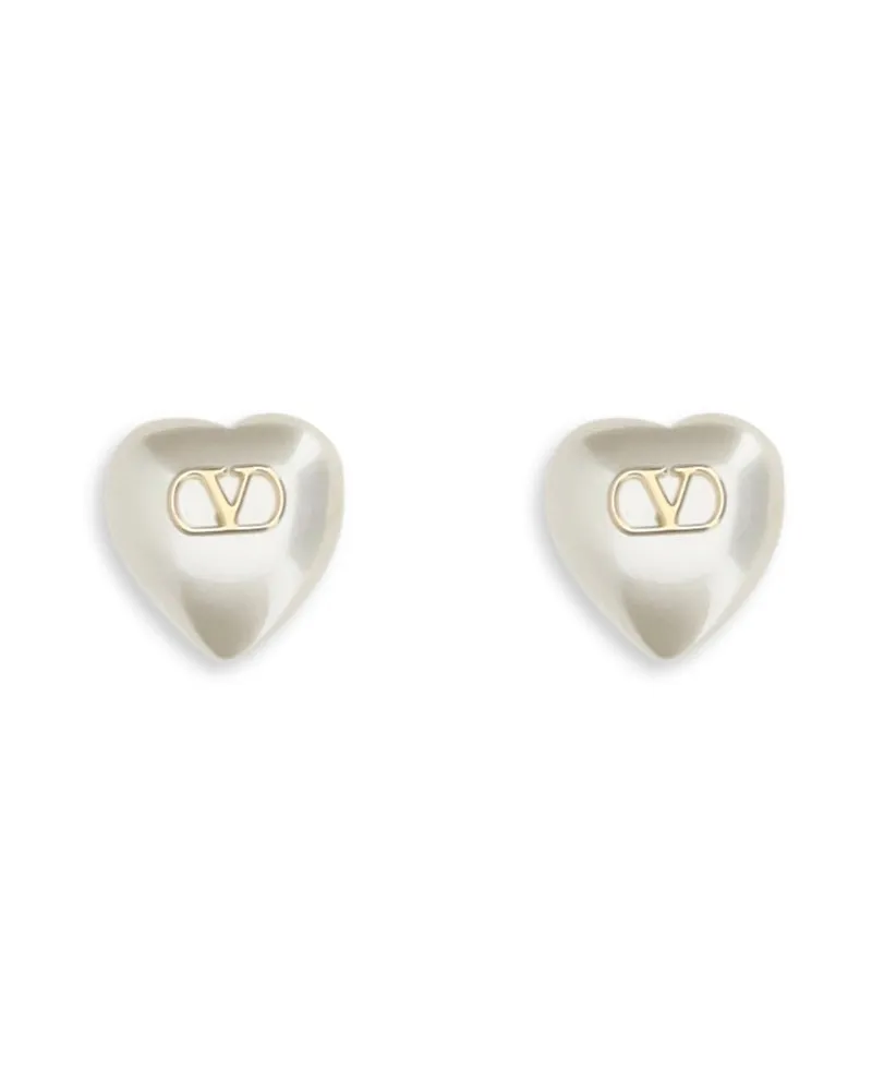 Valentino Garavani Women's Earrings Vlogo Signature Pearl Gold-Cream Gold/cream Gold