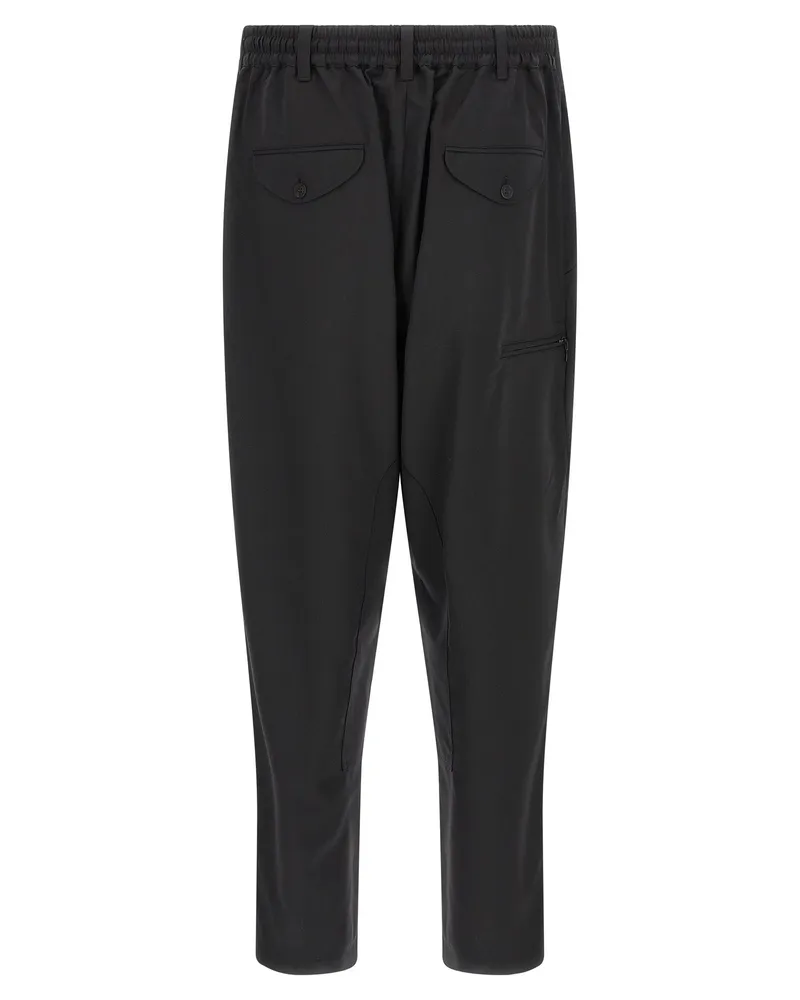 Y-3 Men's Black Polyester Casual Pants Black
