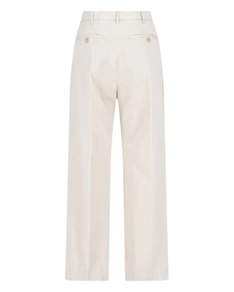 ASPESI Women's Trousers Cream Cotton White