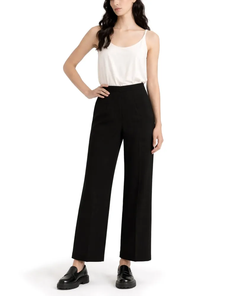 Theory Loose-Fit Triacetate Trousers — Black Black