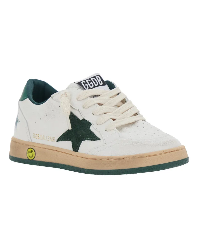 Golden Goose Boys' Kids Sneakers Ballstar White Leather Goat Trainers White