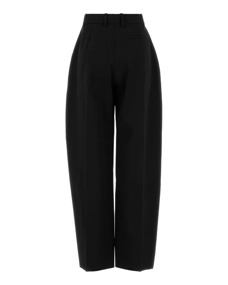 Givenchy Women's Black Wool Wide-Leg Pant Exterior: Pantaloni Black