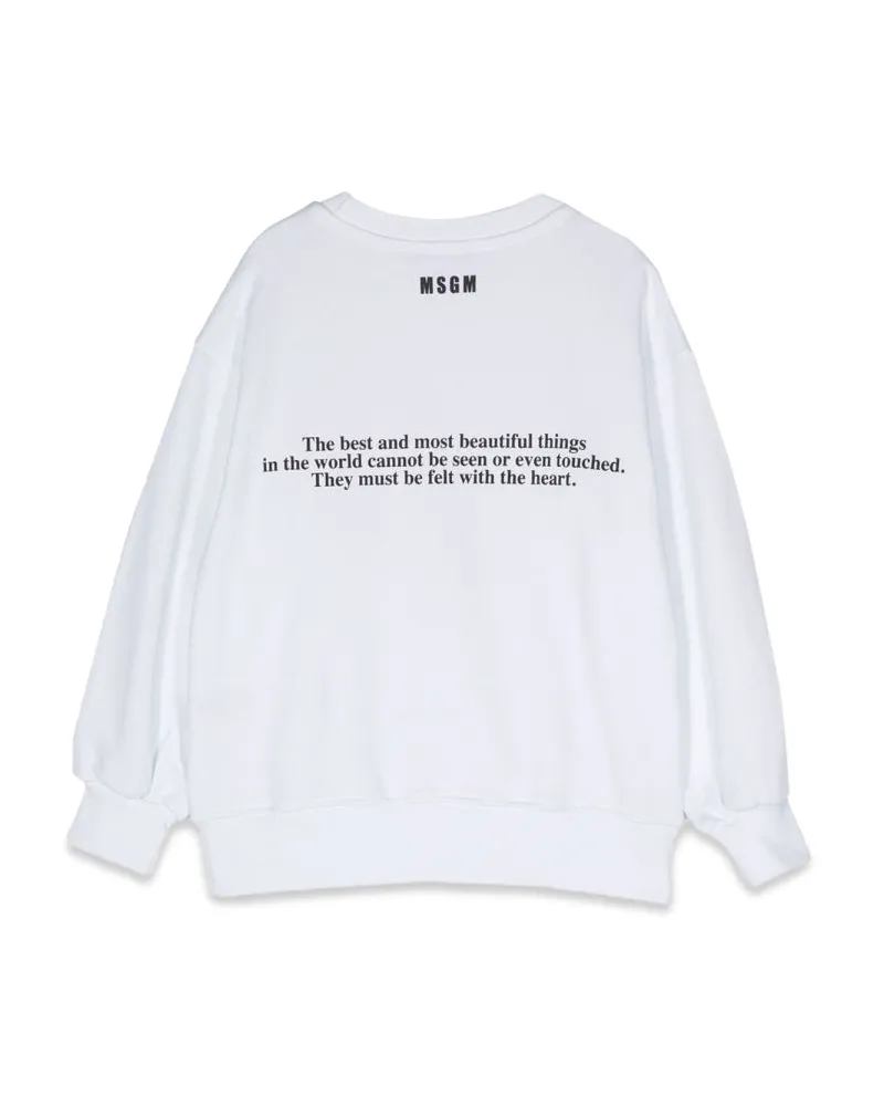 MSGM Cotton Sweatshirt — White White