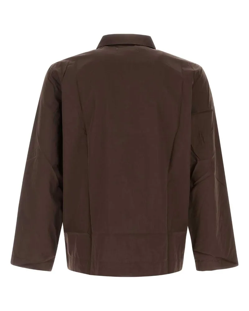 TEKLA Unisex Brown Poplin Shirt Cof Exterior: Organic Cotton Intimo Brown