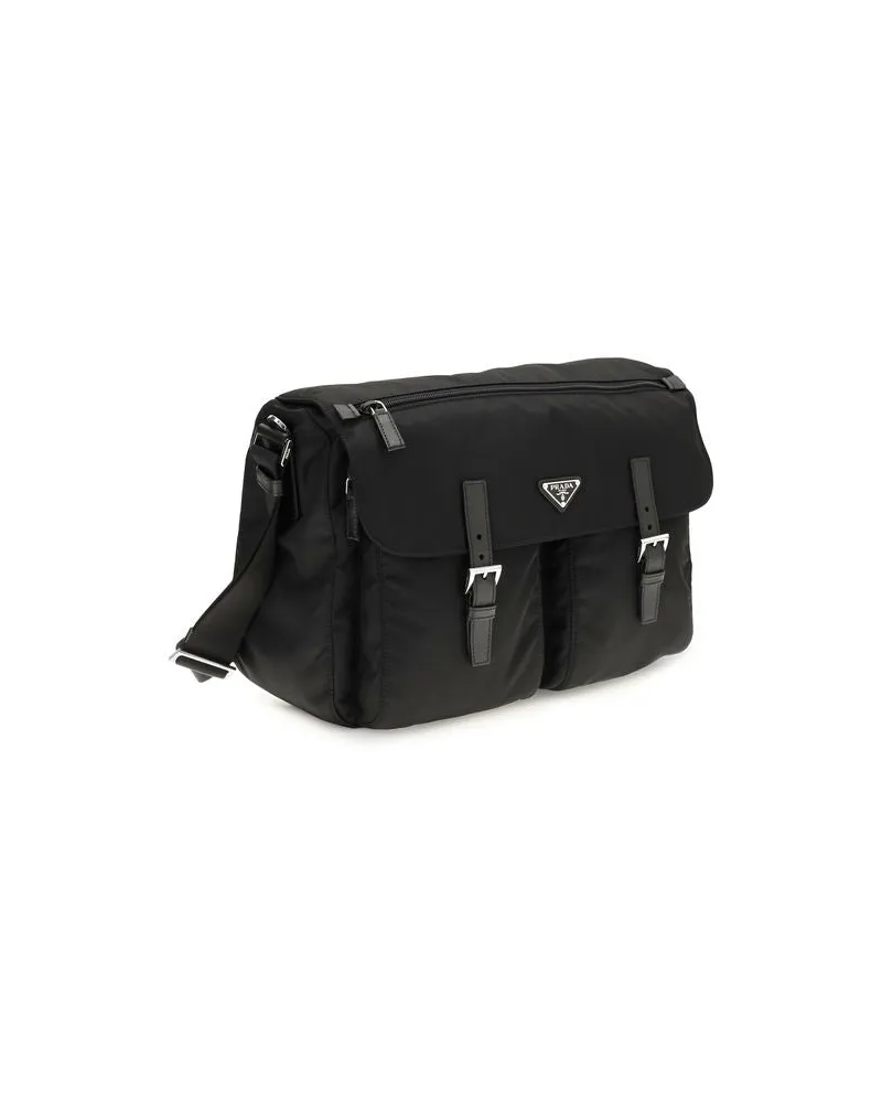Prada Men's Black Polyamide Backpack Black