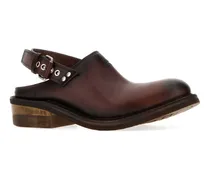 Women's Sabot Clog Brown Calf Interior Leather Sandal