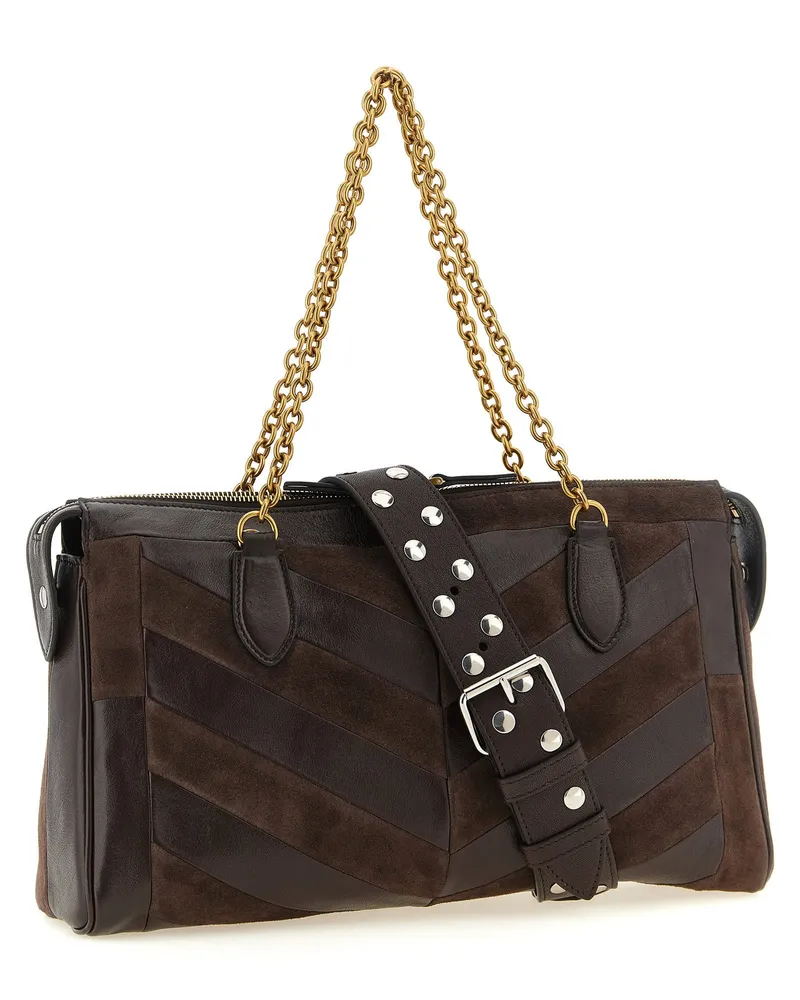 Valentino Garavani Panthea Shoulder Bag — Brown Brown