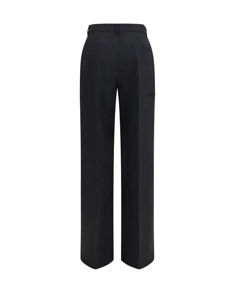 Rick Owens Women's Black Wool Oves Aries Dress Pants Black