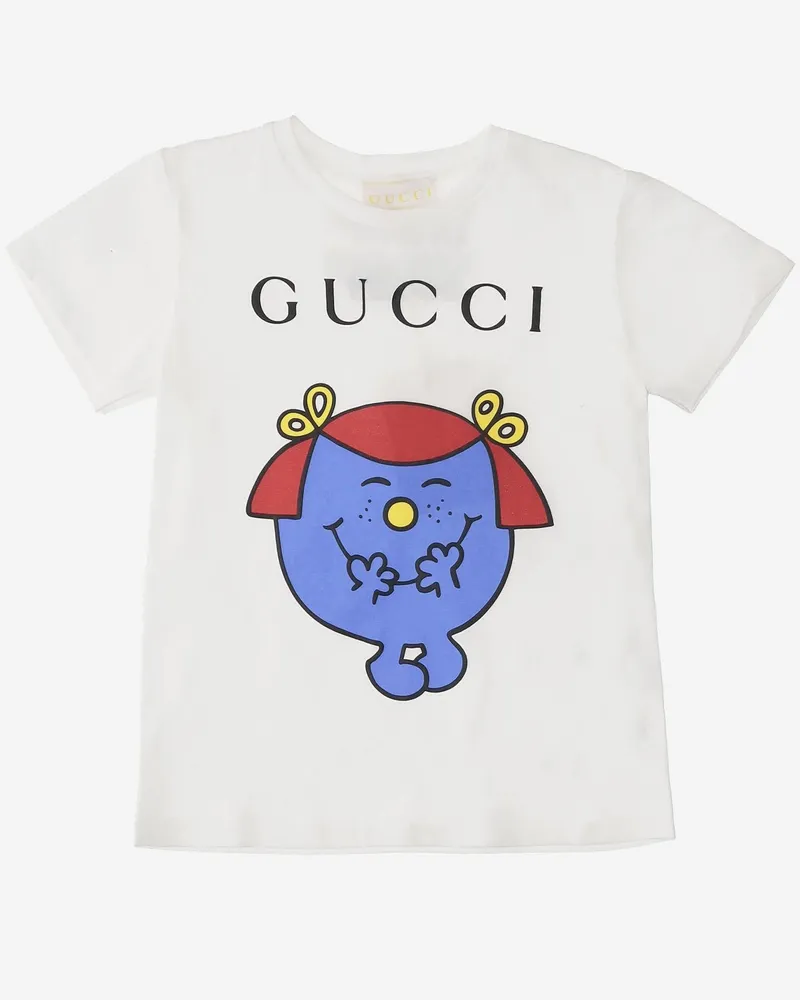 Gucci Mr. Men Little Miss Character Print T-Shirt — White White