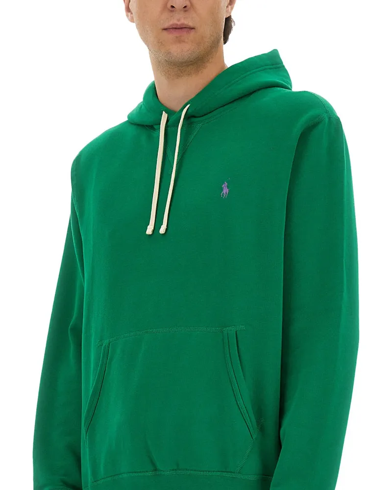 Ralph Lauren Cotton-Blend Hoodie — Green Green