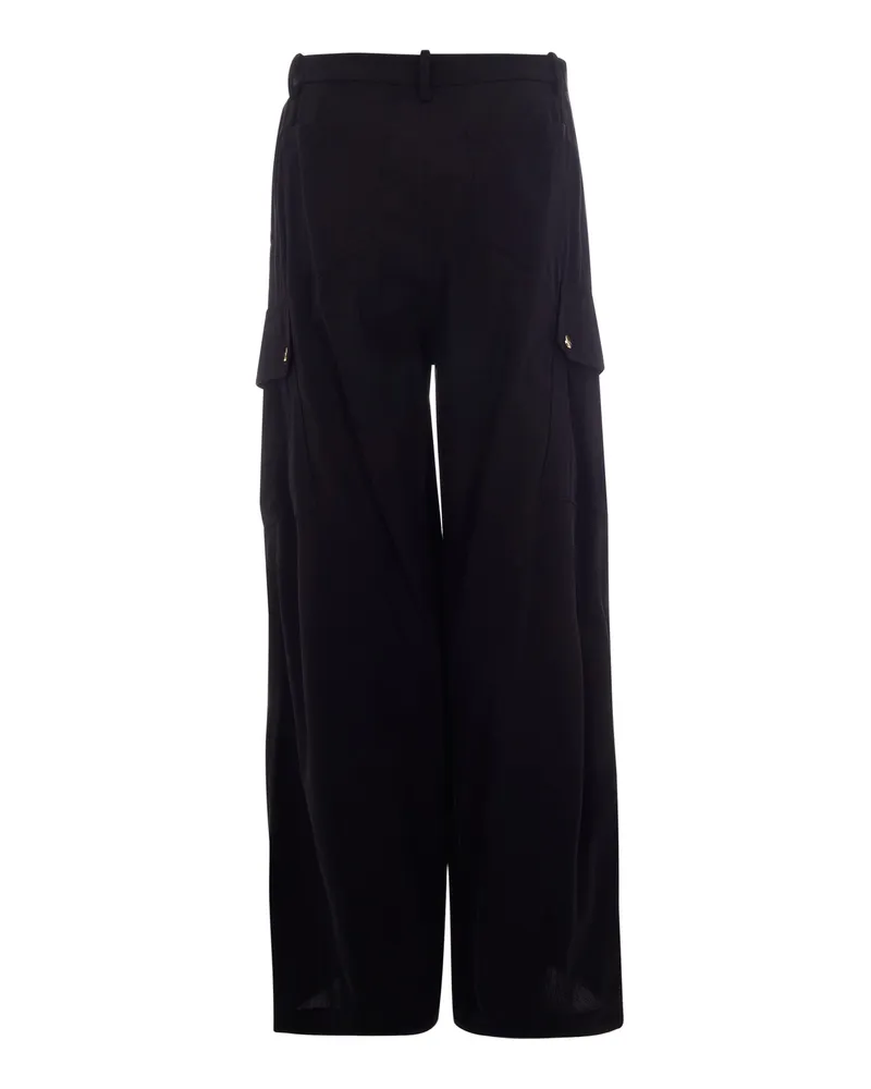 Pinko Women's Trousers Rosalin Fluid Black Limousine Black