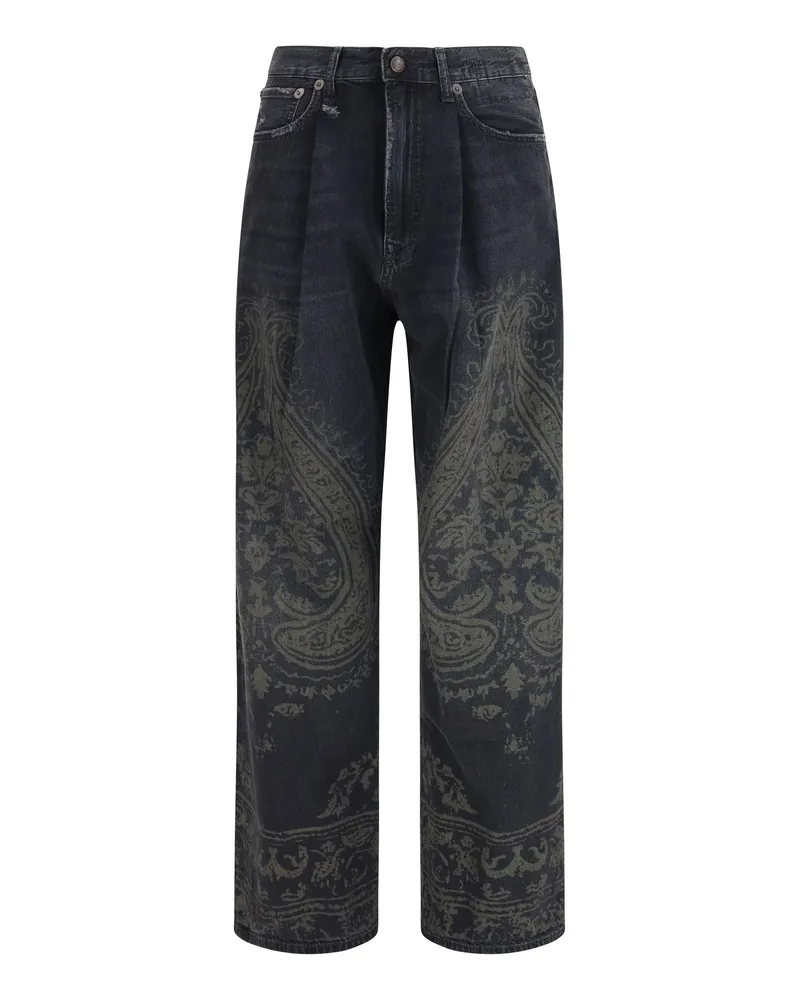 R13 Women's Jeans Damon Baroque Black Cotton Black