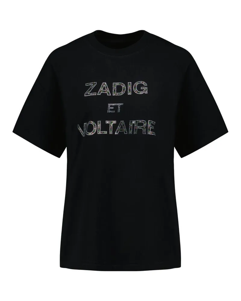 Zadig & Voltaire Women's Tedda T-Shirt -  Cotton Multicolor Concept-Store Ready-To-Wear Black