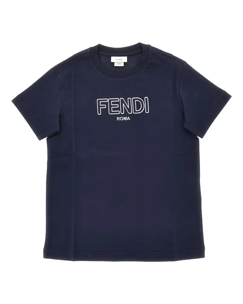 Fendi Cotton T-Shirt — Blue Blue