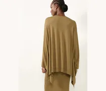 Oversized Knit Sweater — Camel