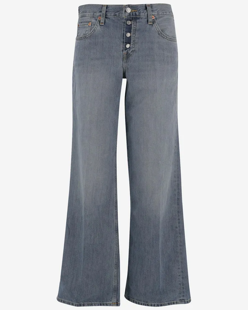 RE/DONE Women's Cotton Denim Jeans With Classic Style Gray
