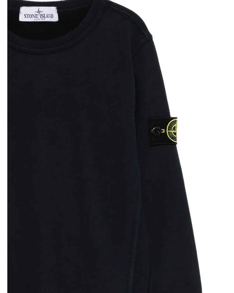 Stone Island Logo-Badged Cotton Sweatshirt — Black Black