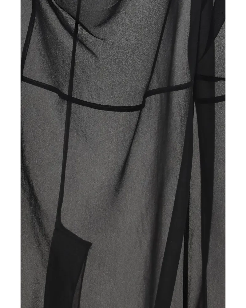 Prada Women's Cigaline Midi Skirt With Suspender Straps Nero Polyester Black