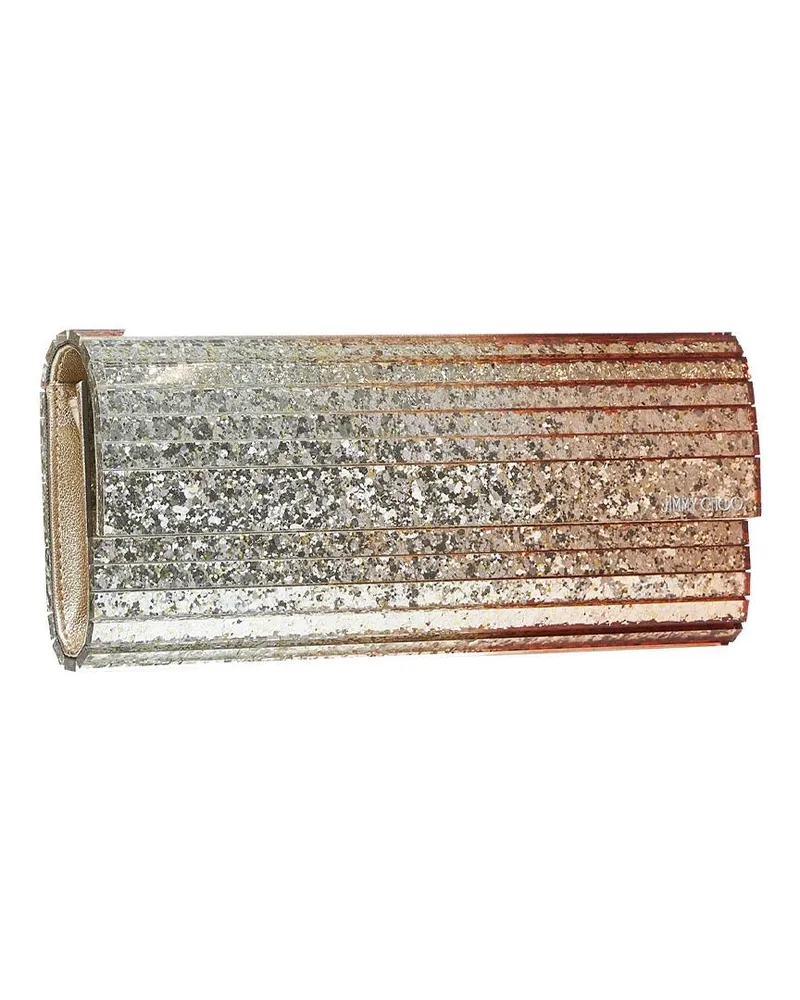Jimmy Choo Women's Clutch Sweetie Silver Acrylic Fabric Handbags Hand Bags Silver