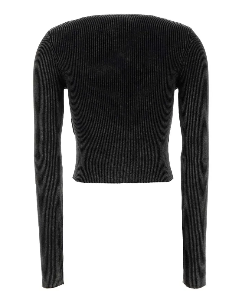 Diesel Women's Slate Cotton Anchor T-Shirt 900 Exterior: Maglie Gray