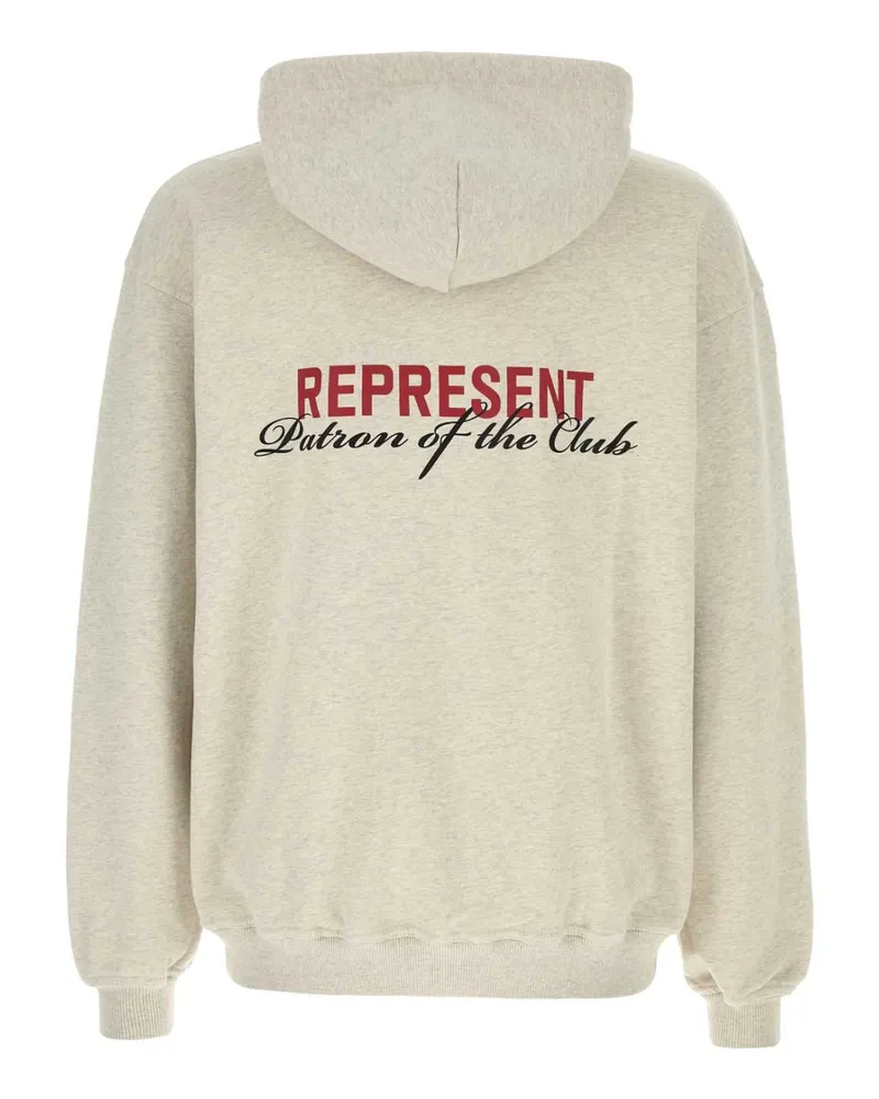 REPRESENT Men Melange Light Grey Cotton Sweatshirt Creammarl Felpe Beige