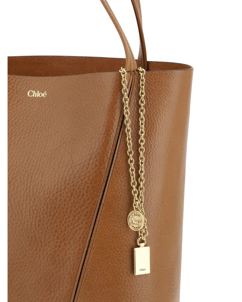 Chloé Spin Shoulder Bag — Brown Brown