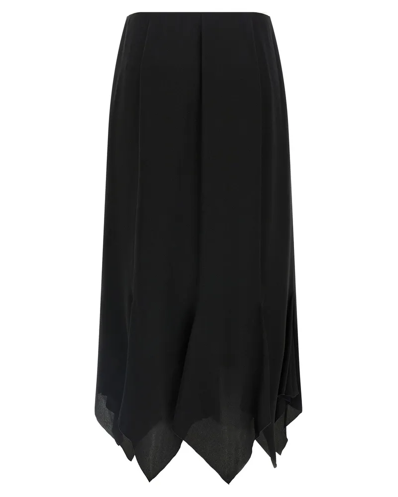 Valentino Garavani Crêpe de Chine Skirt — Black Black