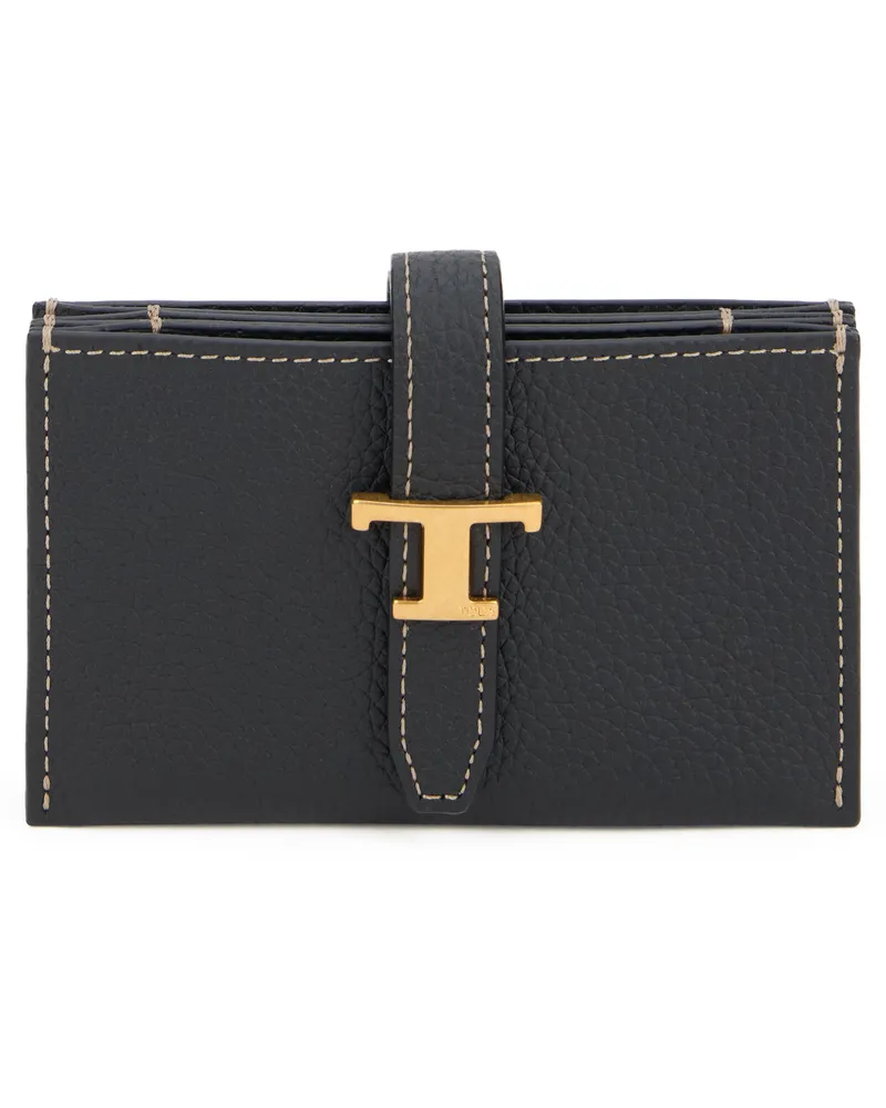 TOD'S Women's Leather Wallet With Logo Black Calfskin & Purses Black
