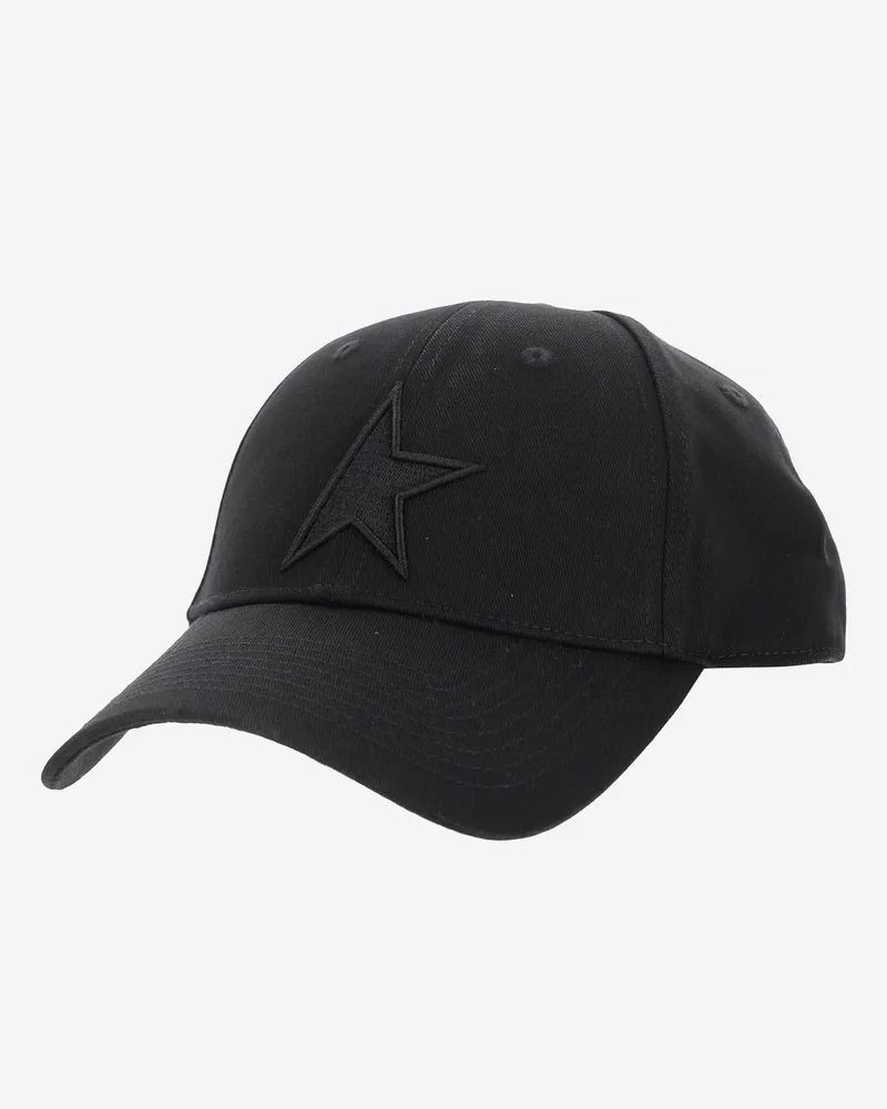 Golden Goose Women's Cotton Hat With Embroidered Star Black Black