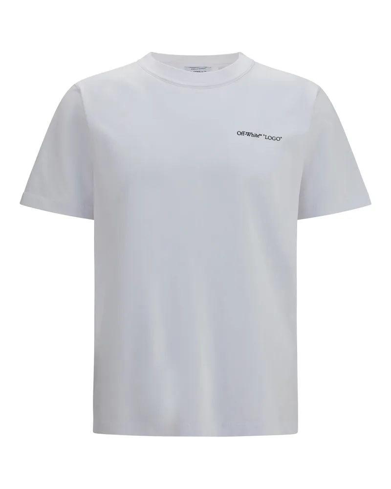OFF-WHITE Men's T-Shirt Logo Quote White Cotton T-Shirts And Polos White
