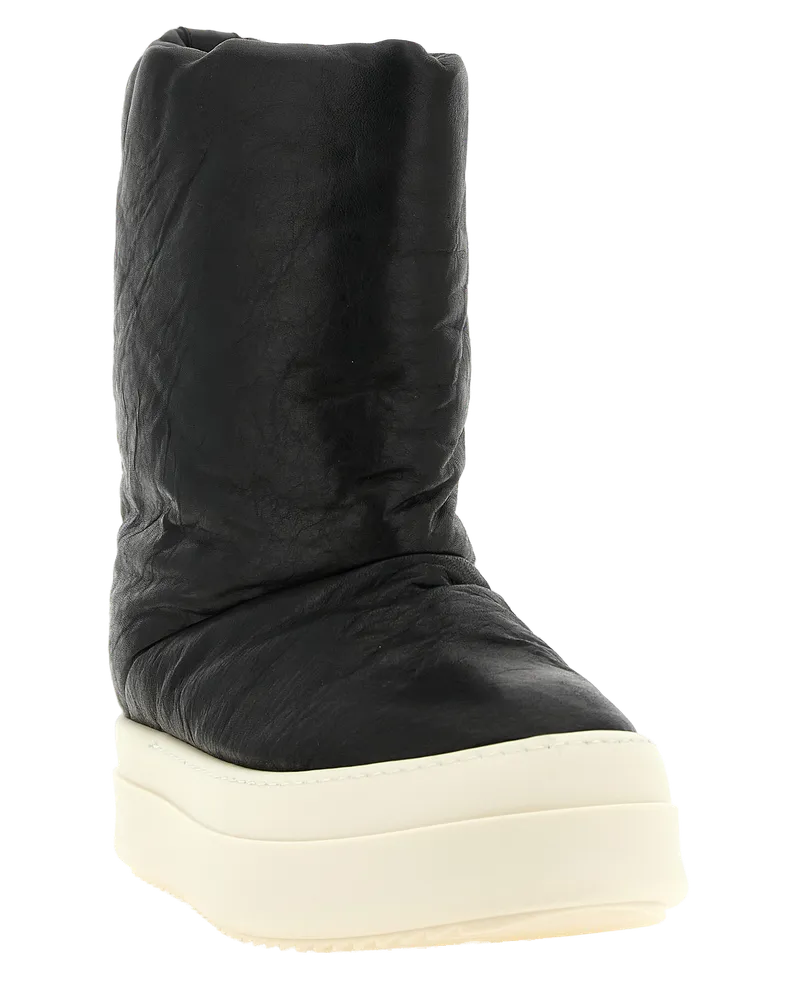 Rick Owens Men's Bicolor Lamb Leather Boots Multicolor