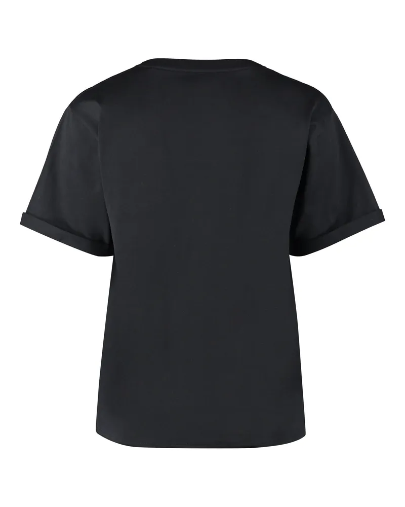 Saint Laurent Women's Cotton Crew-Neck T-Shirt Black T-Shirts & Jerseys Black