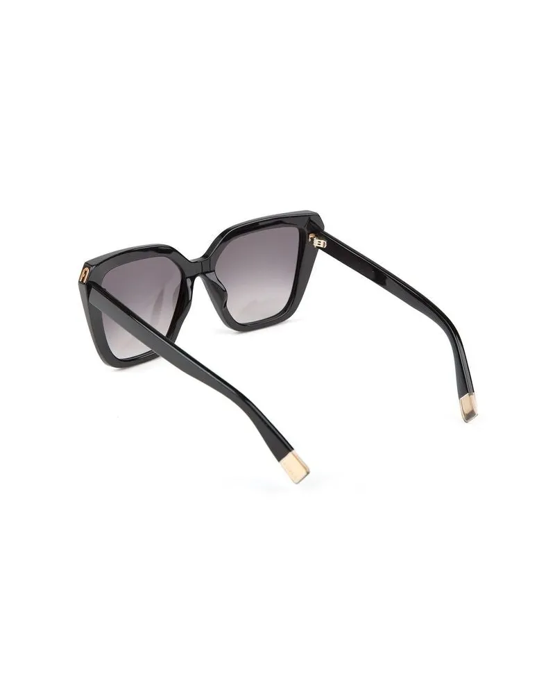Furla Women's Sunglasses Glossy Black Acetate Black
