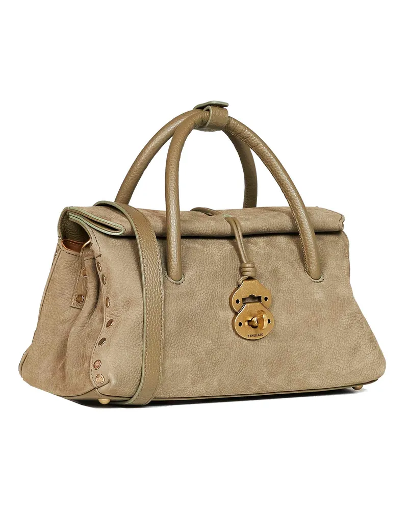 Zanellato Women's Handbag Dotta Small Green Leather Bovine Handbags Hand Bags Green