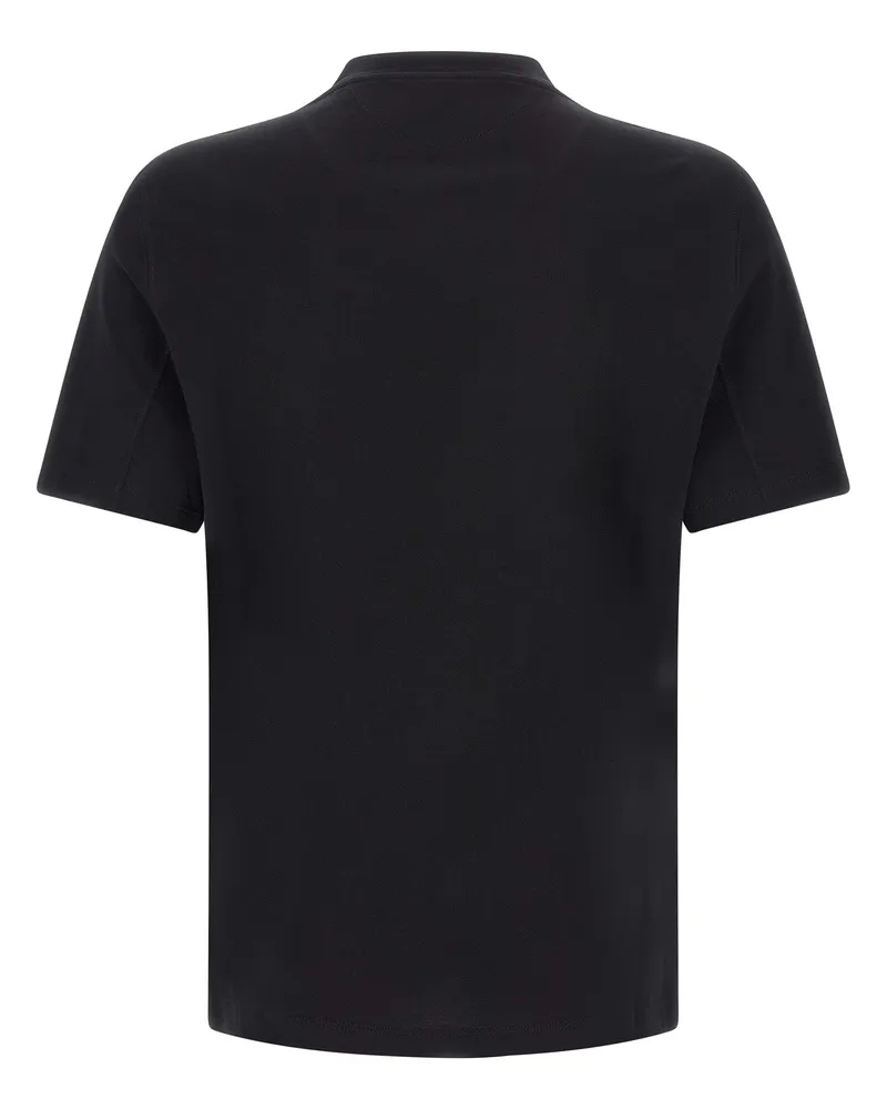Brunello Cucinelli Men Black Cotton T-Shirt Black