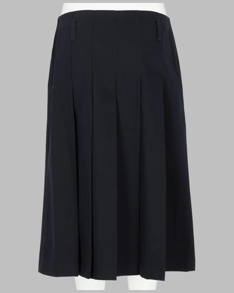 A.P.C. Pleated Organic Cotton Skirt — Black Black