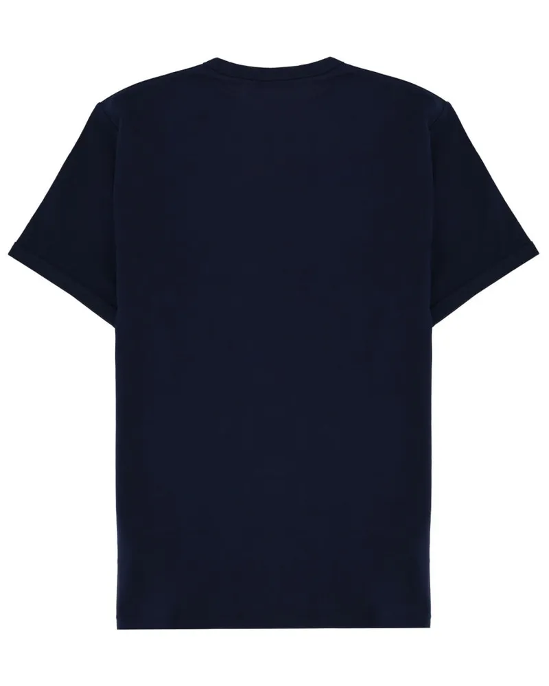 Fred Perry Logo-Embroidered Cotton T-Shirt — Blue Blue