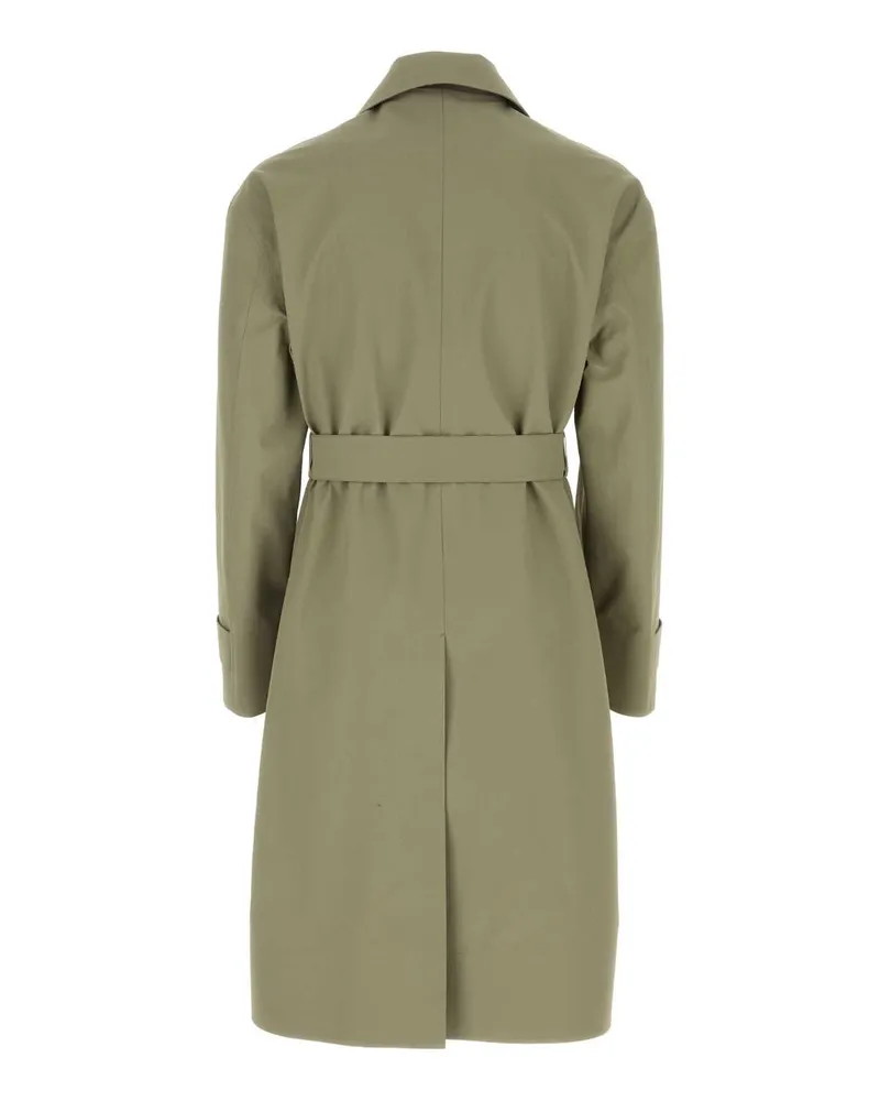 Jil Sander Men's Army Green Cotton Trench Coat 317 Exterior Green